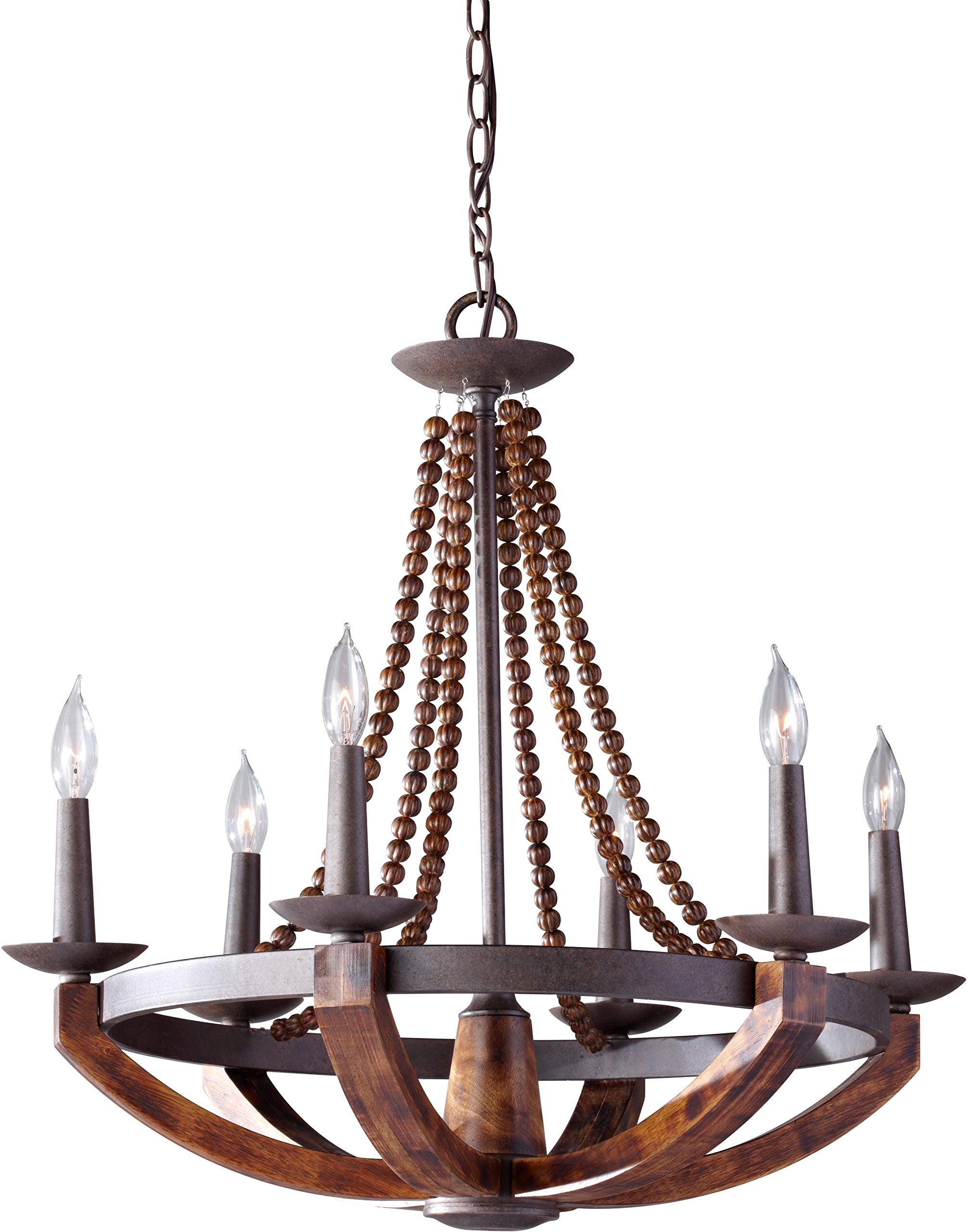 Feiss Lighting-Adan-6 Light Chandelier -Traditional Installation